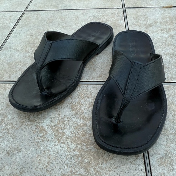 Prada Black Men's Flip-Flops